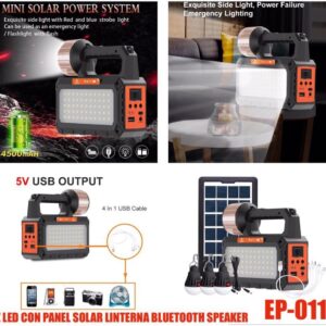KIT SOLAR CON ILUMACION Y PARLANTE