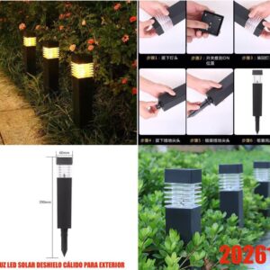 ESTACA SOLAR LUZ CALIDA