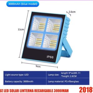 LINTERNA PORTATIL SOLAR RECARGABLE