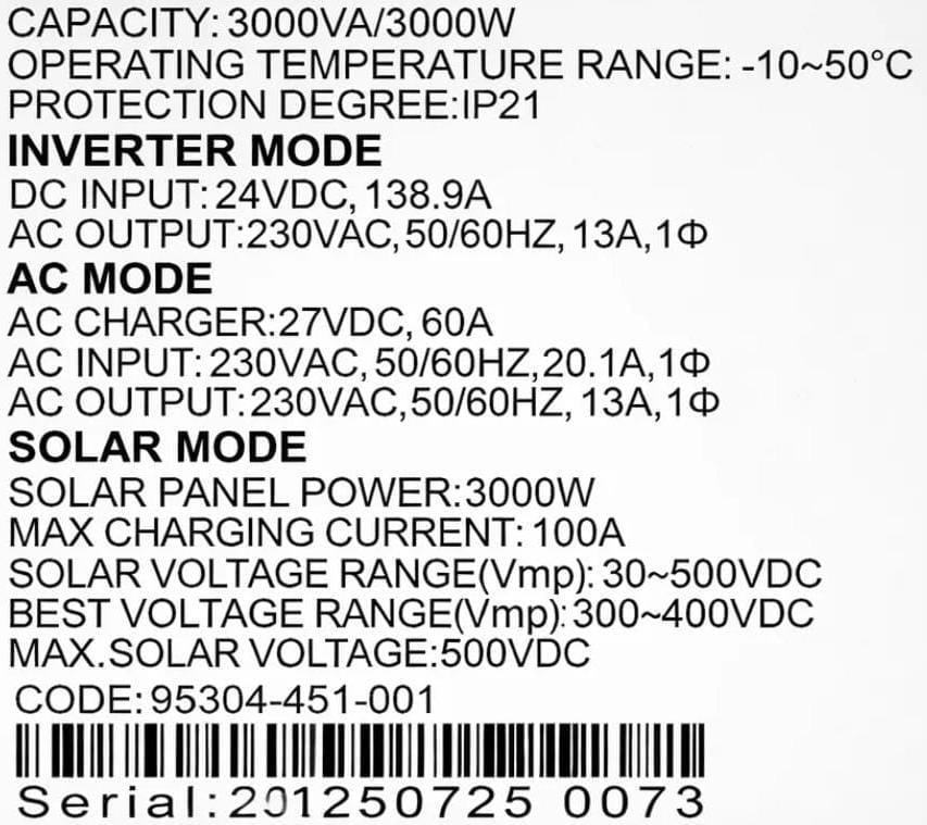 INVERSOR OFFGRID SOLAR 3 KW LITE HIBRIDO TTN - Imagen 2